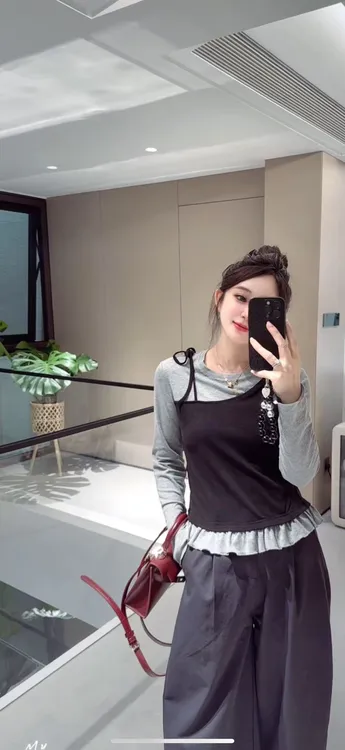 YX七SY20250901新款假两件上衣时尚百搭