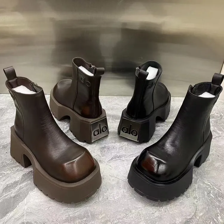 唐小肉常规厚底马丁靴百搭女靴欧若智性风百搭短靴7905-12秋冬