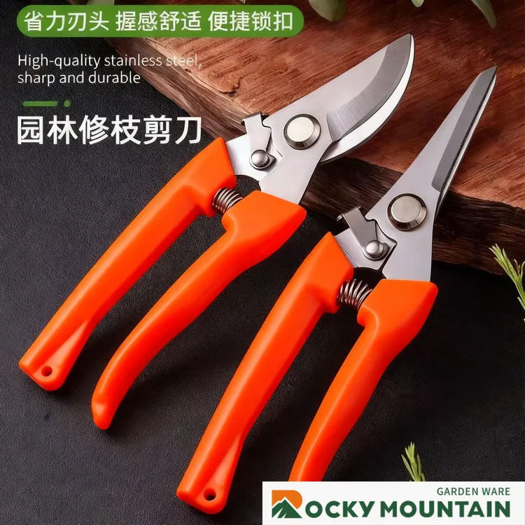 【落基山】家用强力不锈钢果树花卉修枝剪剪子园艺嫁接摘果剪刀剪枝