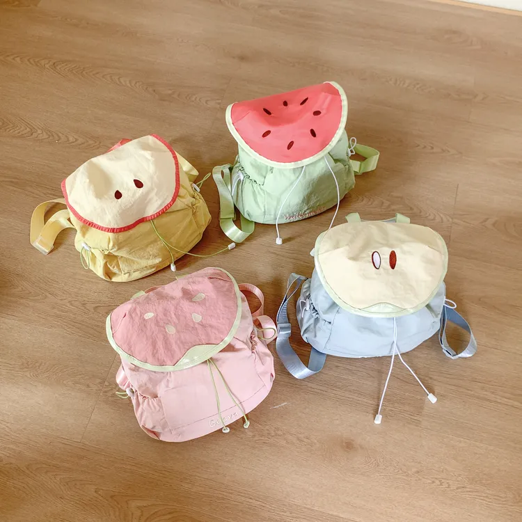 夏日多巴胺撞色迷你双肩包春夏卡通女2025新款大学生百搭包包女款