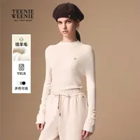 *TeenieWeenie小熊女装毛衣25秋新款舒适半高领针织衫TTKW254TW4K