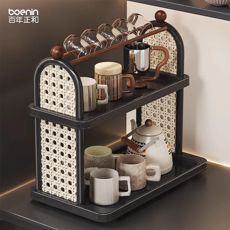 杯子收纳置物架餐桌客厅茶杯家用桌面放水杯玻璃杯咖啡马克杯架子