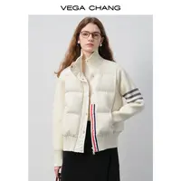 VEGACHANG【竞速轻羽】轻薄羽绒服女2025新款冬季拼接棉服0001LL