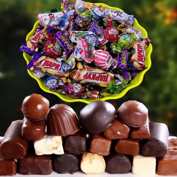 〈巧克力混合糖〉俄罗斯进口混合糖巧克力喜糖年糖果仁糖网红糖