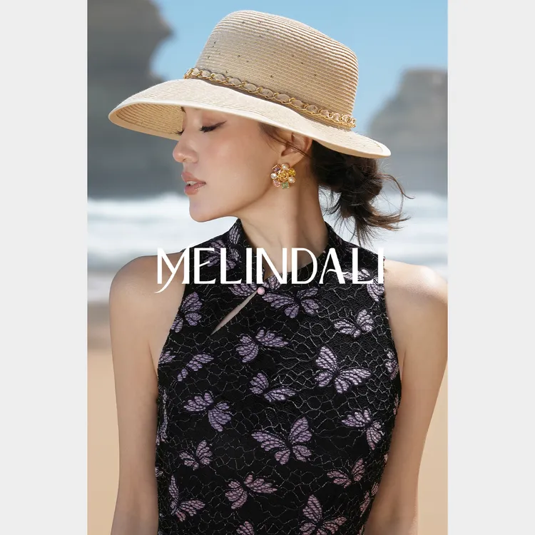 Melinda Li【高定彩宝】法式马卡龙彩宝浮雕金山茶花耳环耳饰