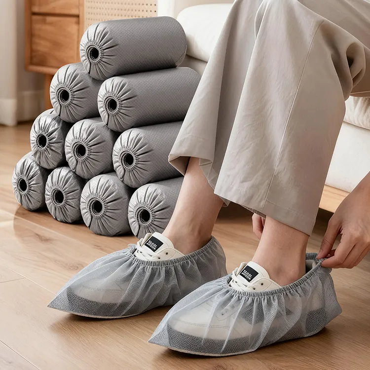 优勤防尘鞋套无纺布耐磨成人套鞋防滑一次性室内家用待客通用脚套