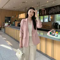 清 漫天星河 微闪面料夏季薄款七分袖西装外套XZ134