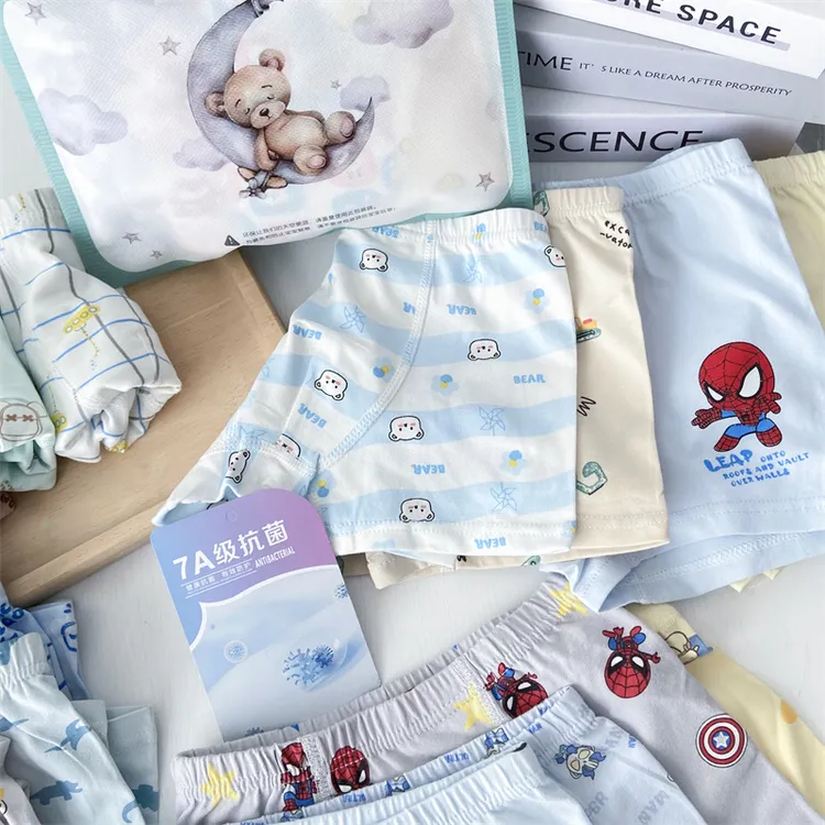 【10A品牌订单】60s高支高密亲柔软透气儿童内裤4条装少女纯棉女童