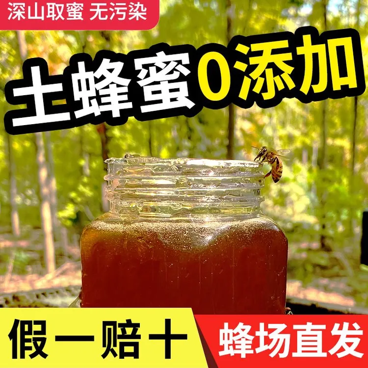 100%土蜂蜜纯蜂蜜乌头蜜零添加农家深山养殖山花蜜槐花蜜枣花蜜