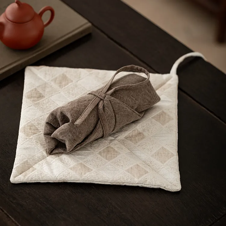 复古便携茶杯保护布套主人杯缠绕布束加厚茶壶包裹布防磕茶具配件