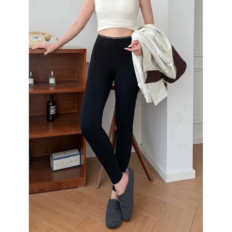 女士加绒打底小黑裤T6-A116***