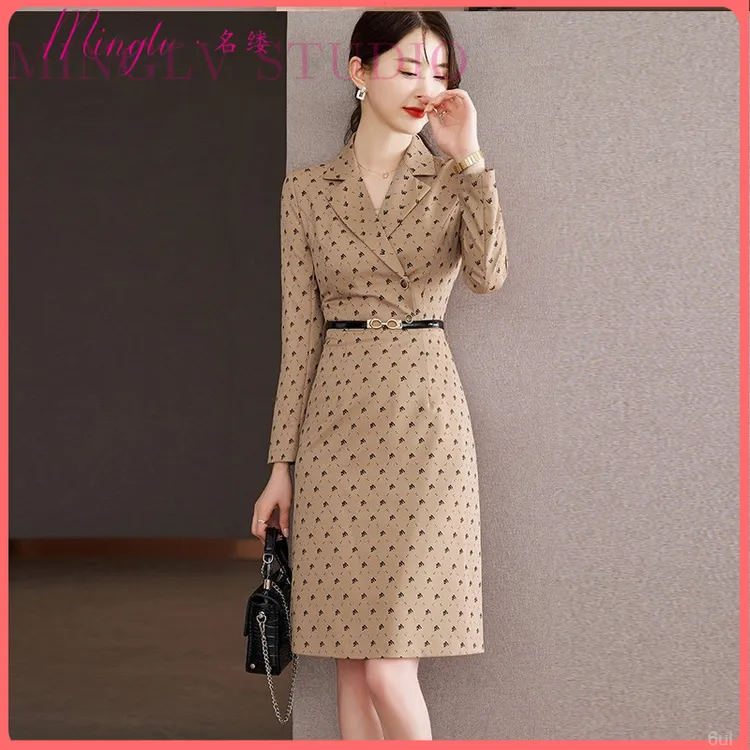法式气质职业西装连衣裙女春秋2025新款女装高级感显瘦春秋季裙子