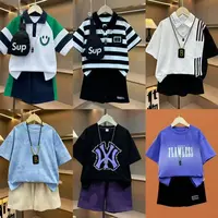 KK新609【6套12件】男女童夏款短袖POLO大童亲子不会热【不含包】