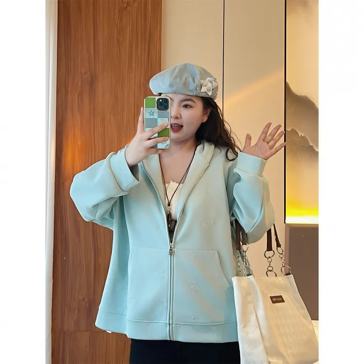 花契"光州软风"大码女装秋季潮流200斤胖mm俏皮可爱外套8995-Y