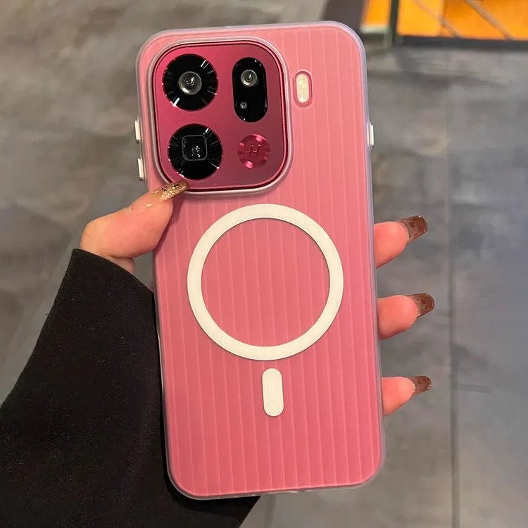 适用于OPPOFindX9手机壳透明磨砂磁吸简约瓦楞网红男女款数码配件