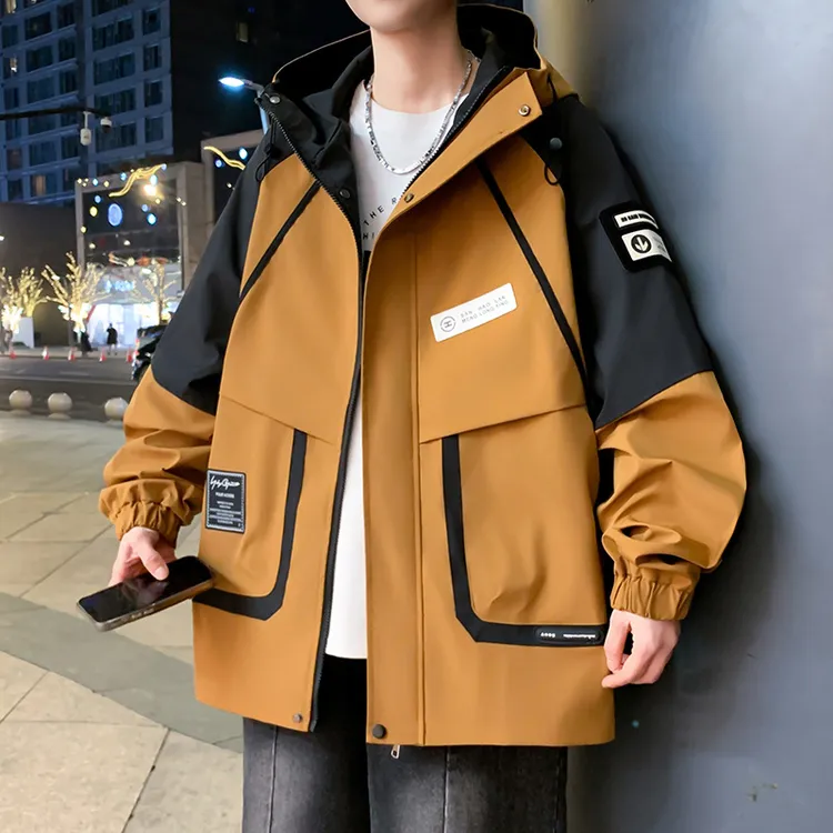 常规款男士宽松连帽夹克2025秋季新款男装青少年时尚休闲潮流百搭