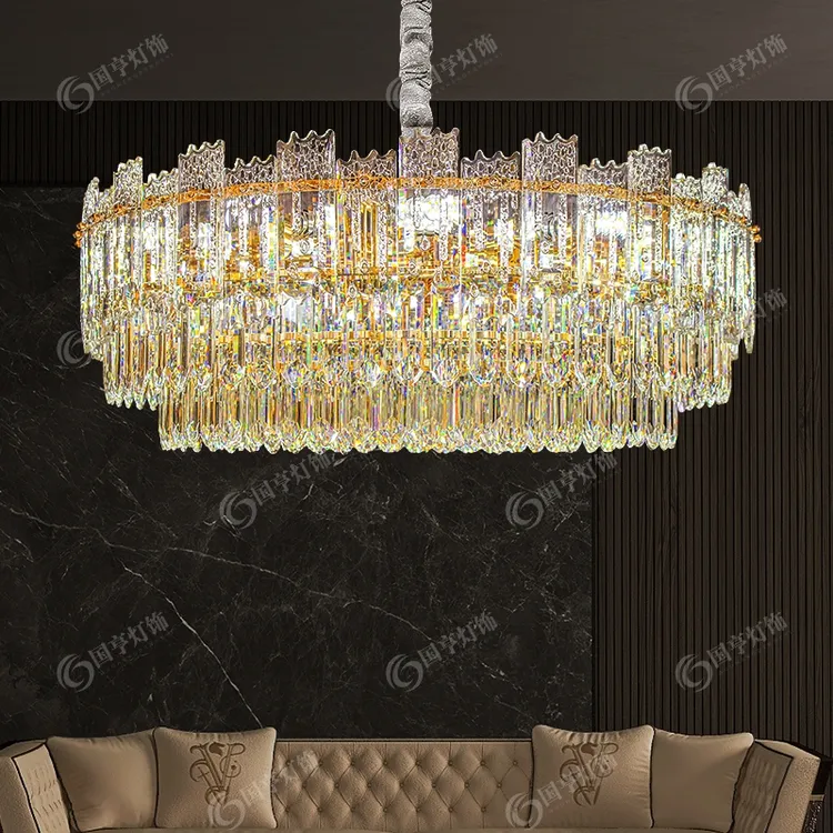 2026年新款法式意式轻奢水晶吊灯进口K9水晶客餐厅主卧水晶吊灯