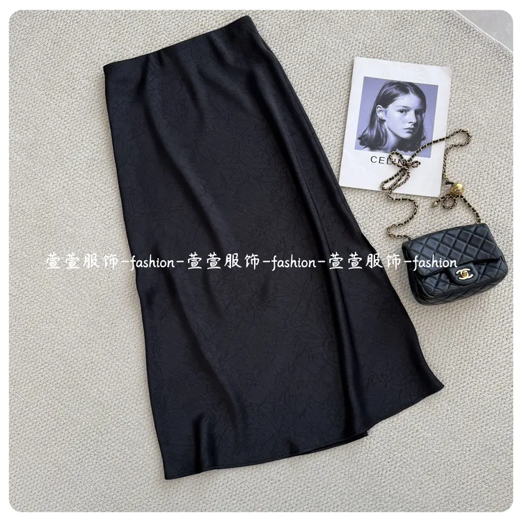【萱萱女装】BQ107夏季新款个性简约纯色休闲修身洋气半身裙女