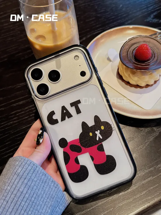 【DM】咖啡猫 iphone17promax超轻薄透明亚克力防摔手机壳新款热门