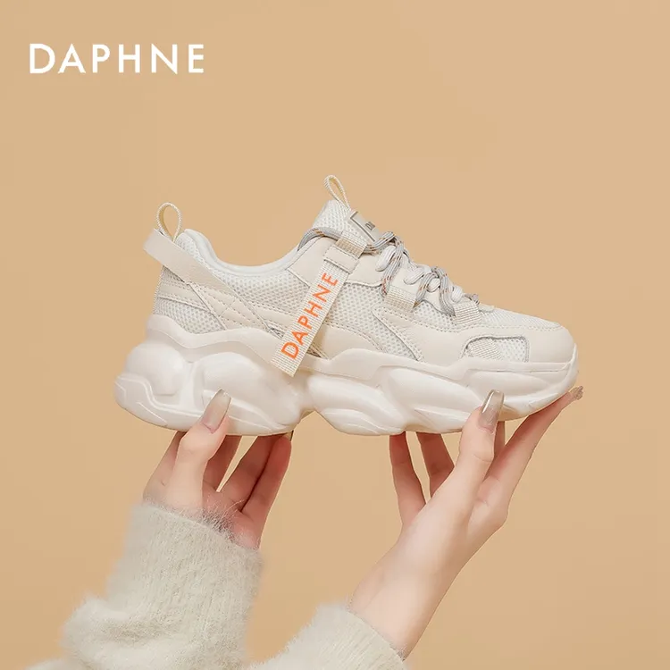 达芙妮网面透气老爹鞋女2025年新款潮流百搭舒适轻薄运动休闲鞋AM