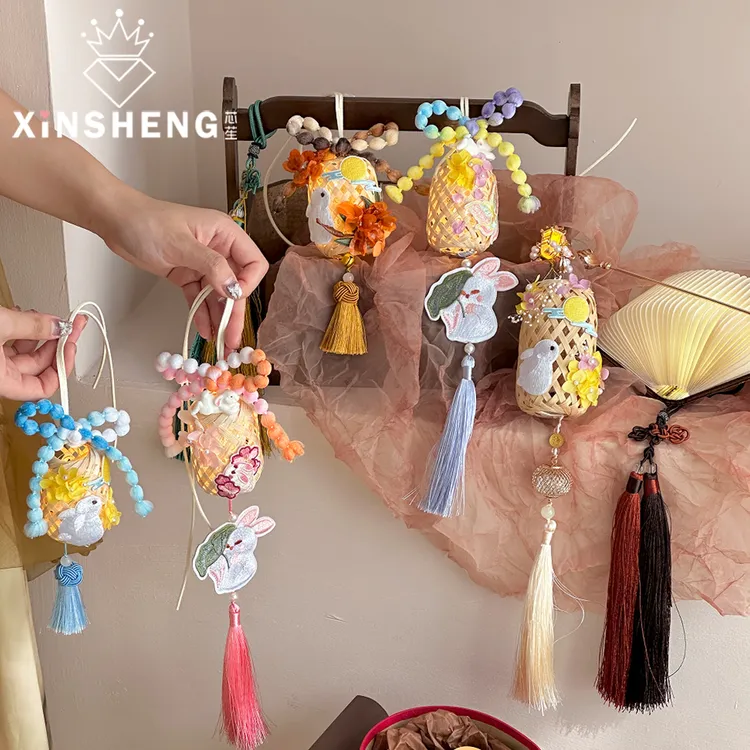 【中秋节优选】芯苼 清秋·竹编灯笼 手工竹编小挂件节日礼物车挂