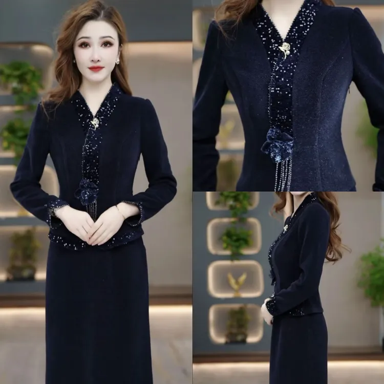 冬季显瘦连衣裙2025新款气质时尚减龄修身收腰打底裙CY25Y3667款