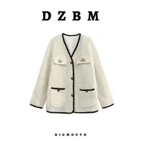 DZBM新款欧货气质粗花百搭开衫小香风外套-W7494