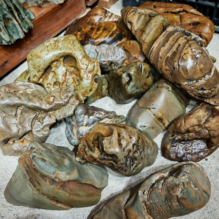 【假山组合石，鱼缸盆景置景石】九龙璧切底山。景观石摆件，规格见图