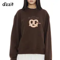 dzzit地素卫衣25春新款休闲印花圆领宽松磨毛长袖上衣女3J1J1049W