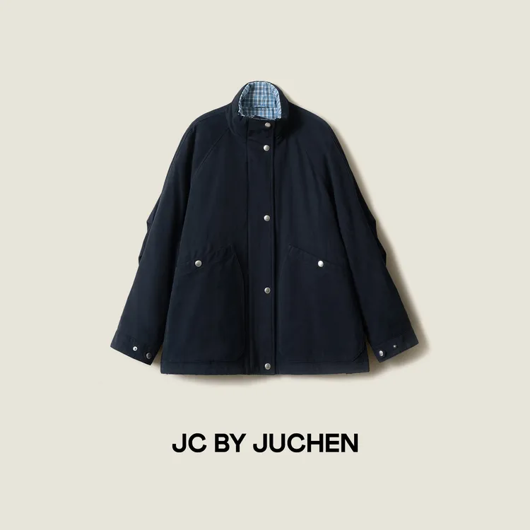 “御寒小堡垒”填充90白鹅绒立领宽松版保暖抗寒外套 FW114003-22