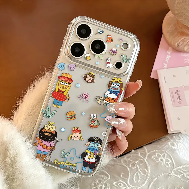 西游记路人鱼适用苹果17promax/16爱心边框手机壳iPhone15/14软胶