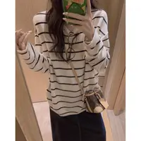 【‘软绵绵’兔绒感条纹Tee】巨软！百搭休闲软糯兔绒条纹T712