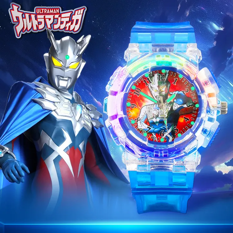 【精品手表】儿童手表奥特曼防摔男孩女孩玩具夜光表男童迪迦发光
