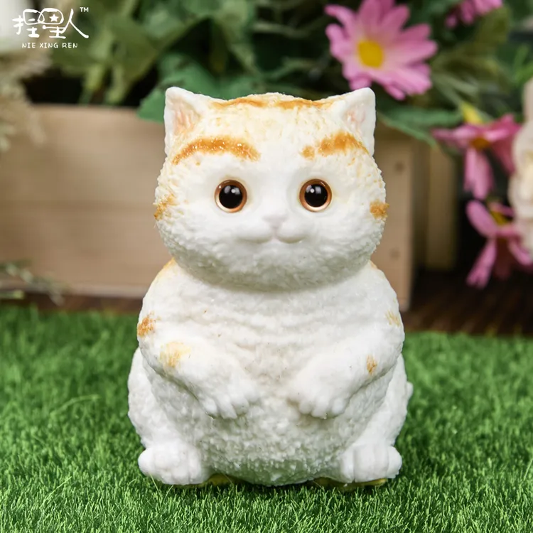 【橘黄猫咪】 硅胶捏捏乐 可爱高颜值仿真动物解压玩具 默认微瑕