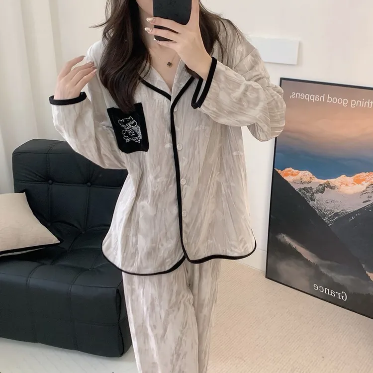 新款睡衣女士丝绒狗狗可爱风家居服套装送闺蜜老婆生日礼物高级感