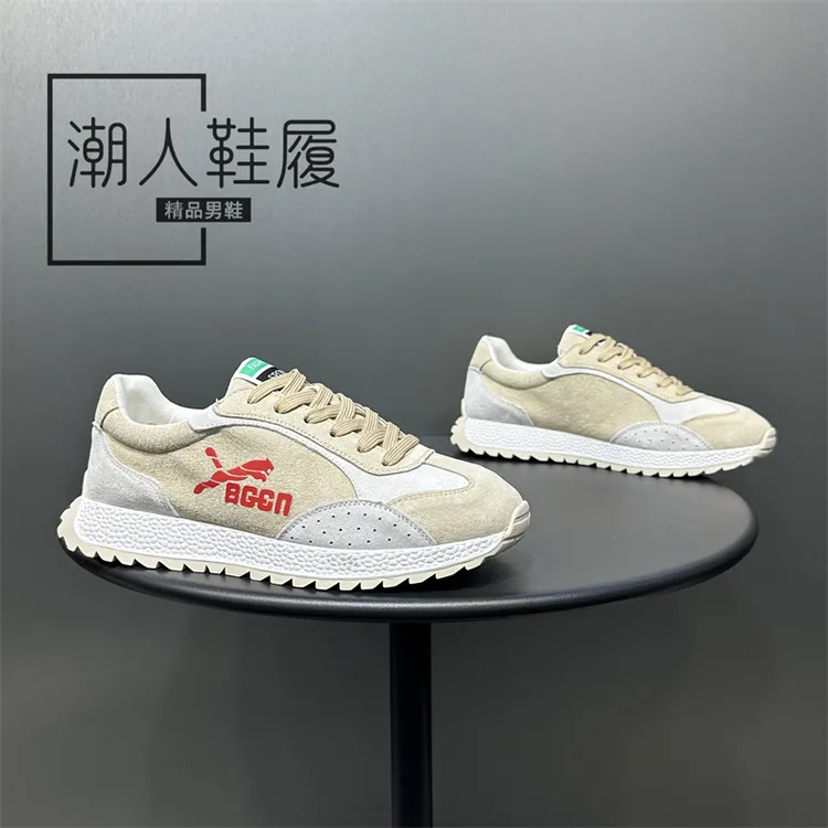 潮牌男鞋2025秋季新款舒适百搭时尚休闲鞋潮流低帮系带简约运动鞋