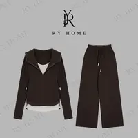 【容雨RYHOME】桑蚕丝运动休闲连帽时尚感套装253ST1368