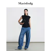 Marisfrolg玛丝菲尔26年春季新款气质休闲百搭牛仔裤子ACGB10465