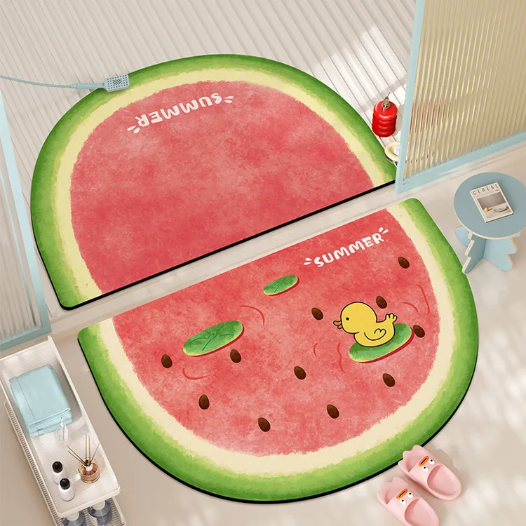 新款浴室吸水防滑地垫家用卫生间厕所门口脚垫硅藻泥速干防滑地毯