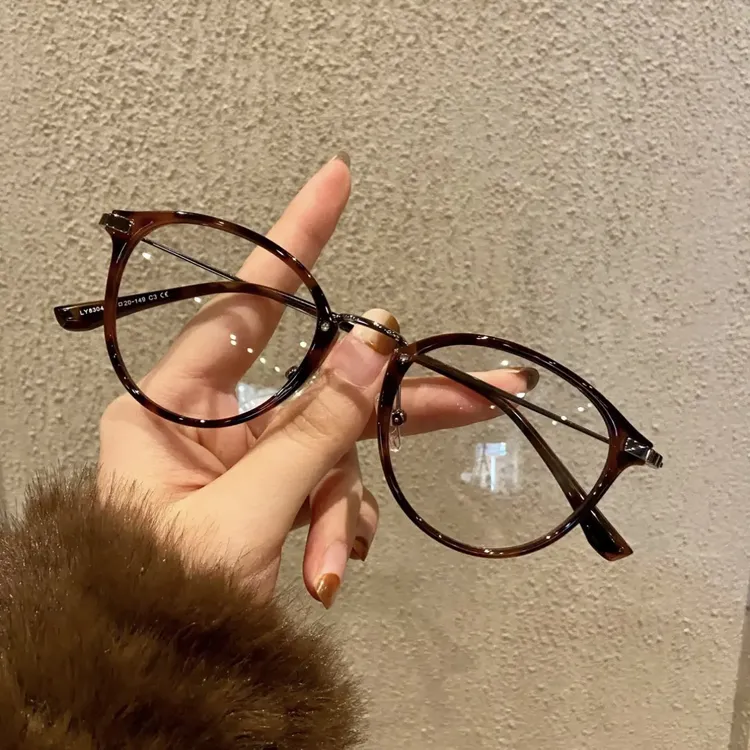 新款韩系金属TR90复古眼镜框男女文艺百搭可配度数定制近视眼镜潮