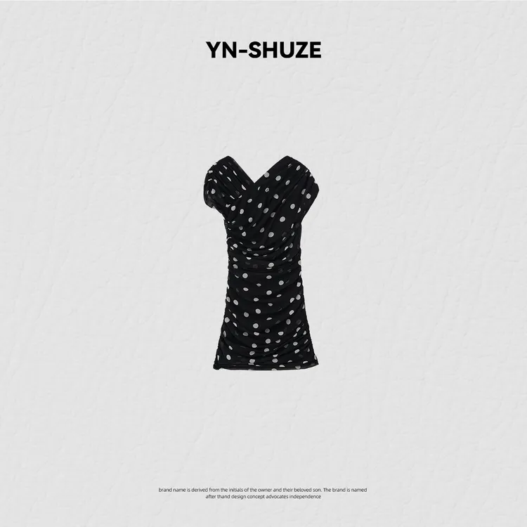 YN-SHUZE【波点美学】夏款波点修身显瘦包臀连衣裙SZ-YNC-10932