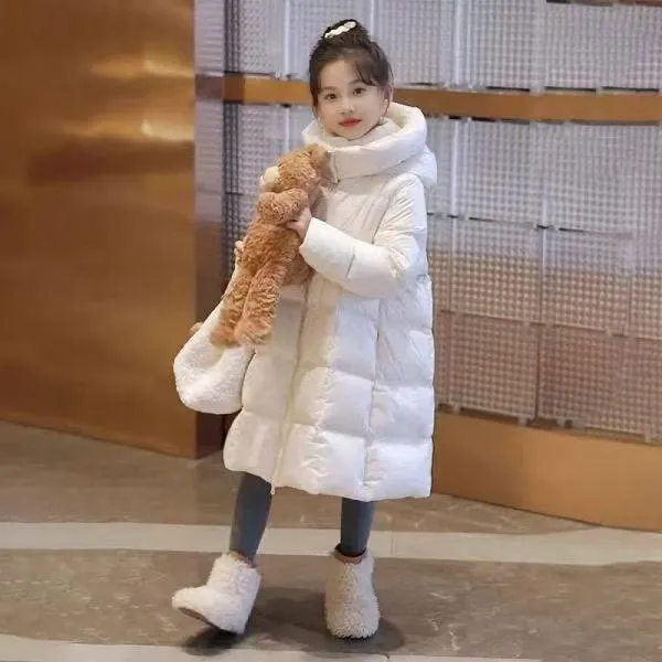女童羽绒服2025新款洋气女孩超好看长款外套女大童女童外套秋冬款