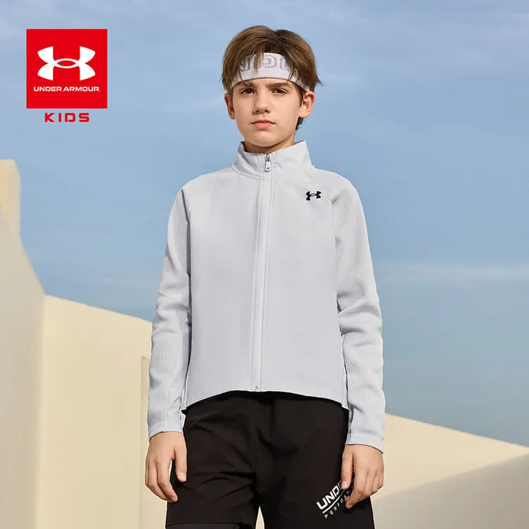 Under Armour/安德玛儿童运动风拉链夏季透气欧若假日风立领外套