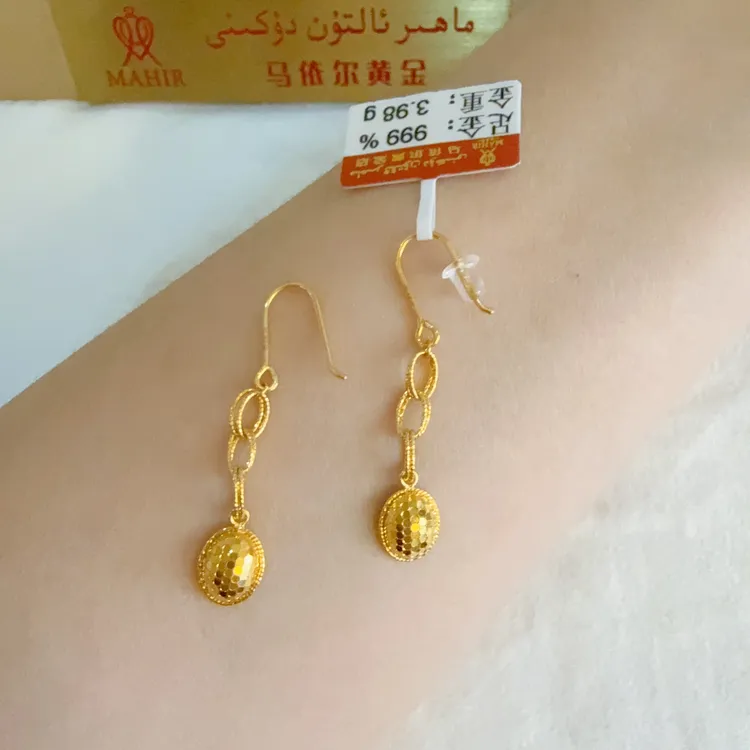 足金耳环3.98克（910/克）