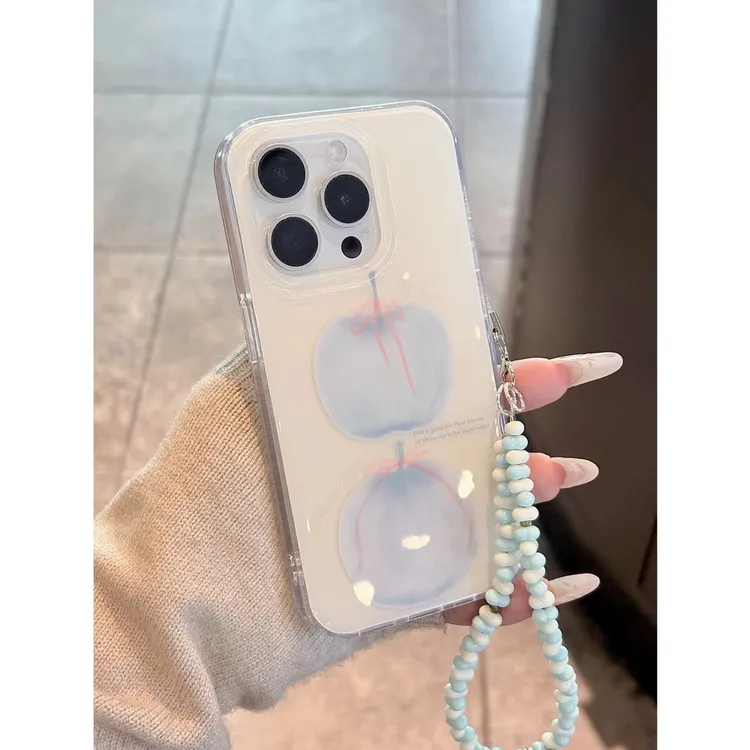 奥菲顿蝴蝶结苹果手链适用iPhone16大孔手机壳华为vivo小米oppo套