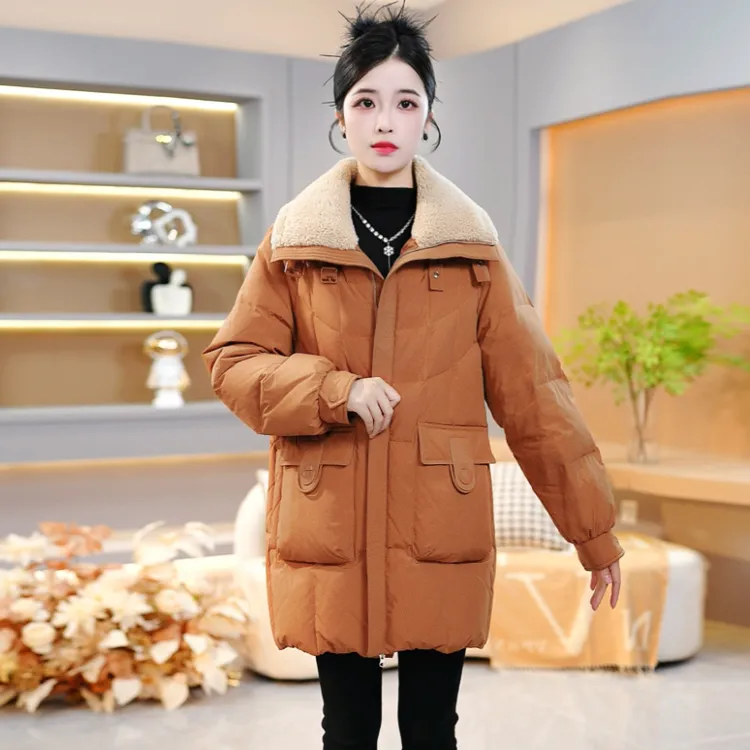 洋气百搭时尚保暖加厚显瘦羽绒服新款宽松2025年冬季SJYF3837