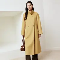 【王雪糕专属】firststation双排扣宽松中长款大衣外套女8303A