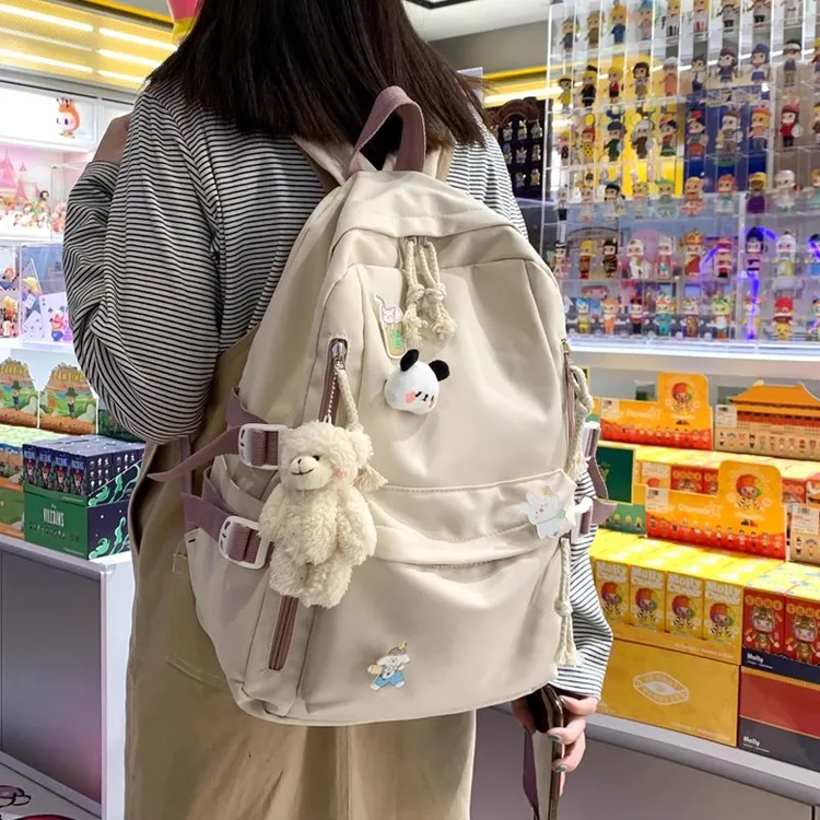 书包女大学生日系双肩包2025新款韩版大容量初中生可爱背包女百搭