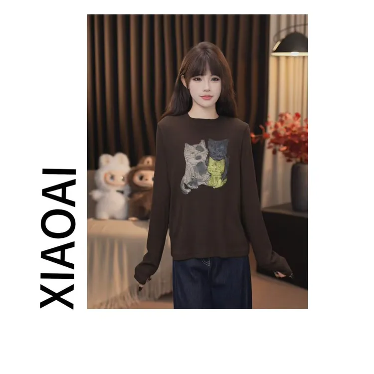 A  2025新款纯色显瘦T恤F160