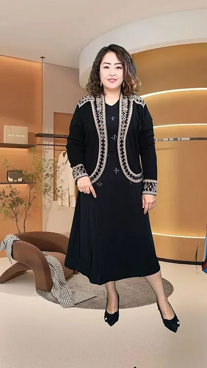 中老年女装毛衣外套